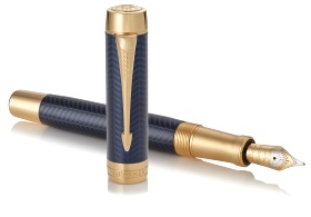  Перьевая ручка Parker Duofold Prestige Centennial F307, Blue Chevron GT (Перо M)