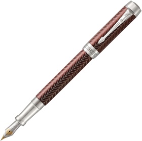    Parker Duofold Prestige Centennial F307, Burgundy Chevron CT ( F)
