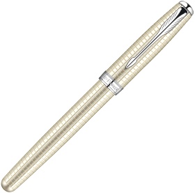 Перьевая ручка Parker Sonnet`10 F535, Ciselle Decal Sterling Silver CT (Перо F)