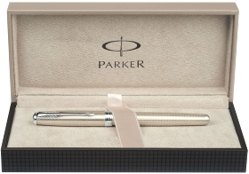 Перьевая ручка Parker Sonnet`10 F535, Ciselle Decal Sterling Silver CT (Перо F)