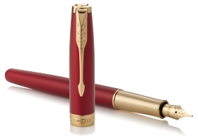  Перьевая ручка Parker Sonnet Core F539, Lacquer Intense Red GT (Перо F)