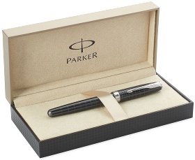 Перьевая ручка Parker Sonnet F531, Dark Grey Laquer CT (Перо F)