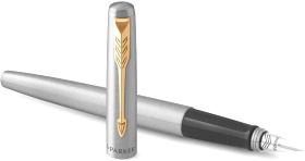 Ручка перьевая Parker Jotter Core F63, Stainless Steel GT (Перо M)