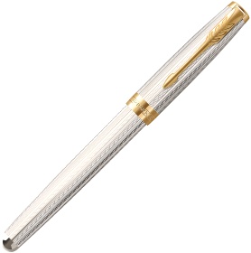Ручка перьевая Parker Sonnet Premium, Silver Mistral GT (Перо M)