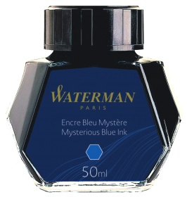 Флакон с сине-черными чернилами для перьевых ручек Waterman, Mysterious Blue