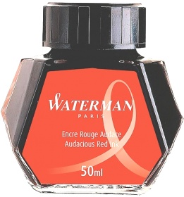 Флакон с красными чернилами для перьевой ручки Waterman, Audacious Red