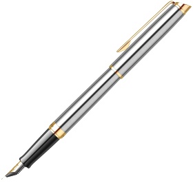 Перьевая ручка Waterman Hemisphere Essential, Stainless Steel GT (перо F)