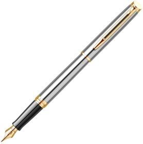Перьевая ручка Waterman Hemisphere Essential, Stainless Steel GT (перо F)