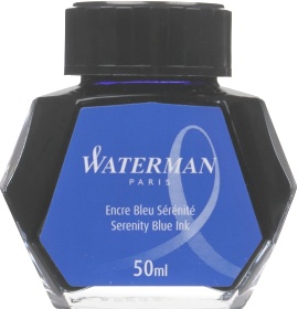 Подарочная коробка с синим флаконом чернил Waterman и местом для ручки