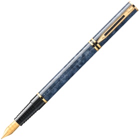    Waterman Laureat, Lacquer Blue Marbled GT ( F)