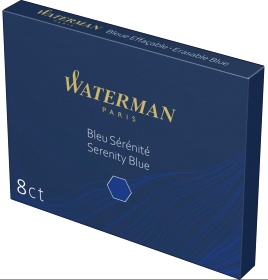 Стандартные картриджи с синими чернилами для перьевой ручки Waterman, Serenity Blue