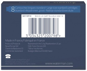 Стандартные картриджи с темно-синими чернилами для перьевой ручки Waterman